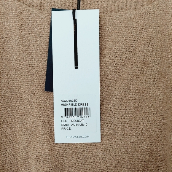 NEW Acler Highfield Brown Gathered Side Fitted Pencil Midi Dress P2017 - Picture 7 of 13